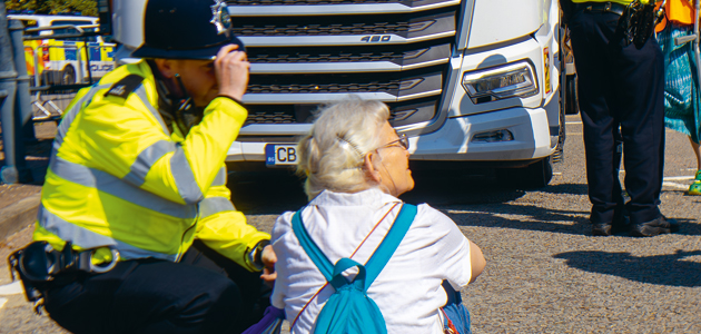 Friends arrested at DSEI day of witness