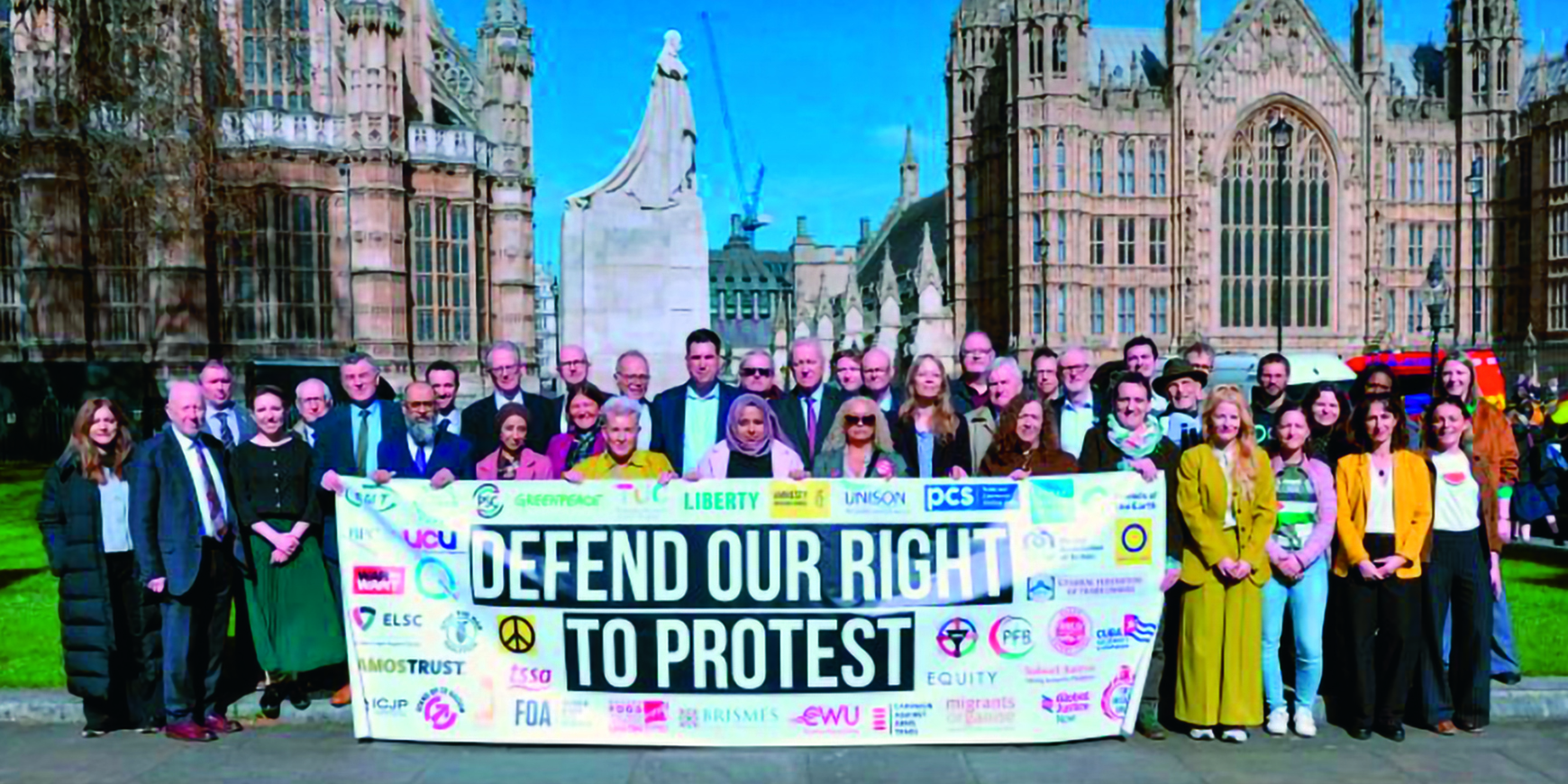 Friends protest at Westminster