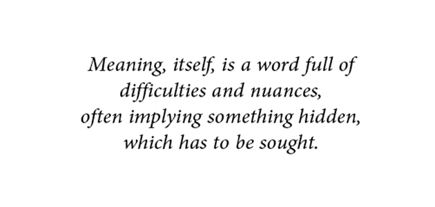 Meaning and purpose