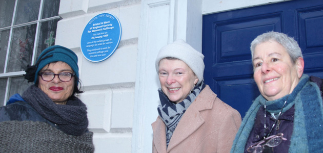 Bristol Friend’s plaque for local suffragists