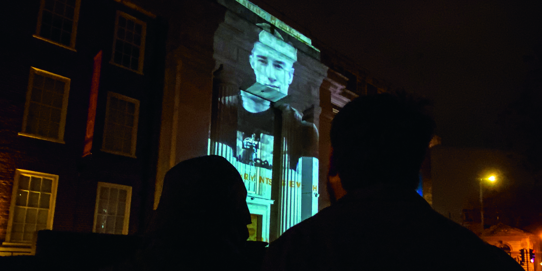 Friends House lit up for Remembrance