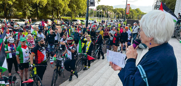 On your bike: Anne M Jones joins the Big Ride for Palestine 2023