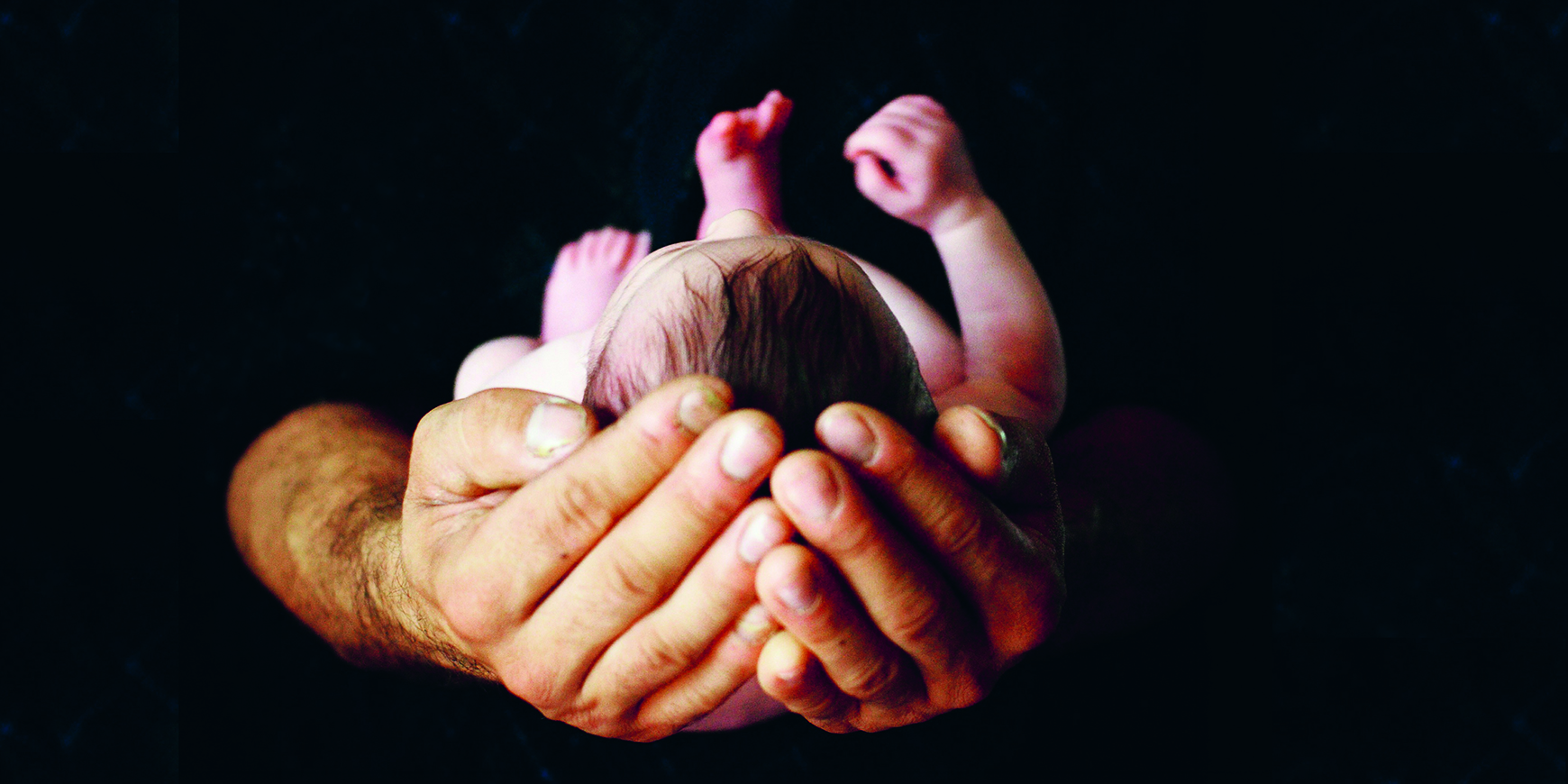 Baby steps: Harvey Gillman writes to a  new family member