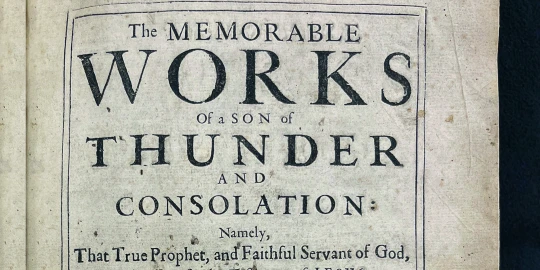 The Memorable Works of a Son of Thunder and Consolation (1672)