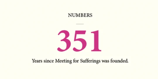 Meeting for Sufferings first began in 1675.