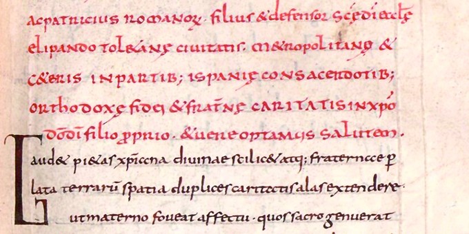 A letter dated to 792 from Charlemagne to Elipandus concerning Adoptionism.